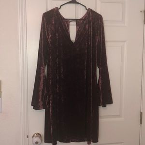 Burgundy Velvet Dress